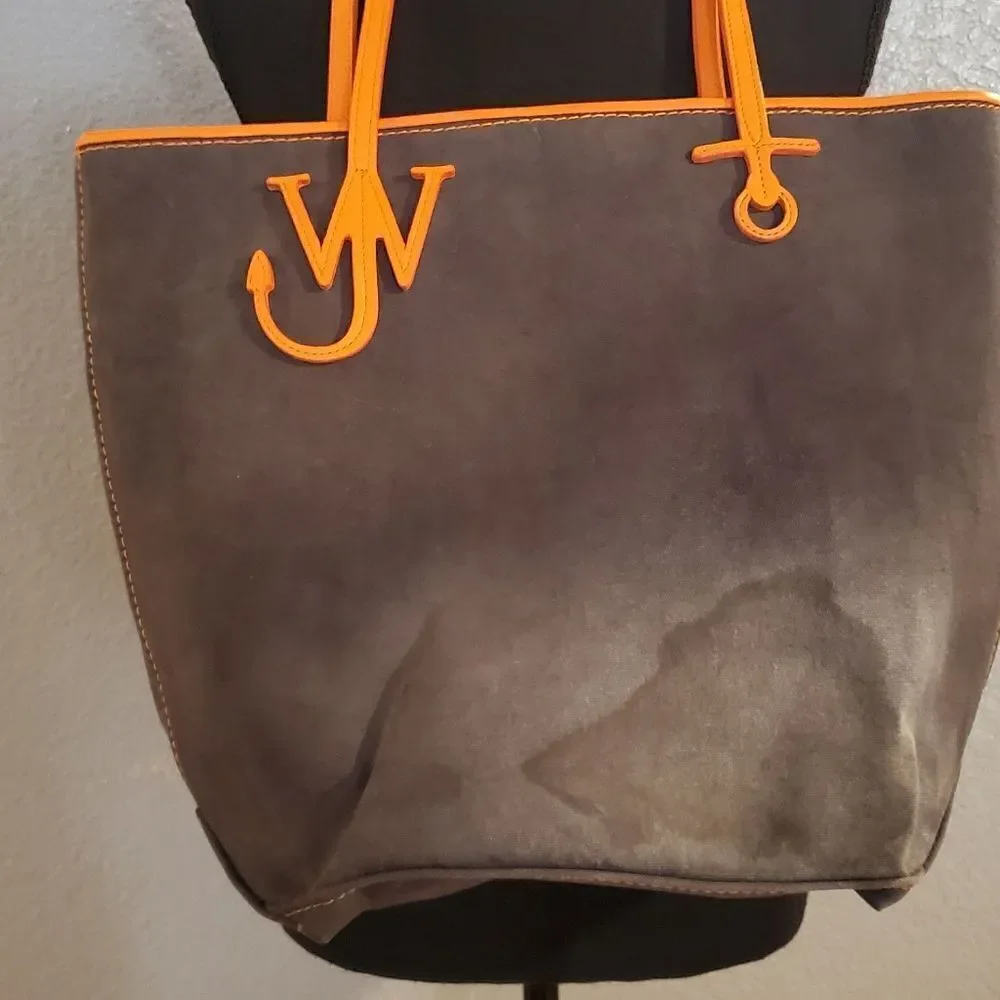 J.W. Anderson Canvas Tall Anchor Shopping Tote‎ Graphite Designer Bag